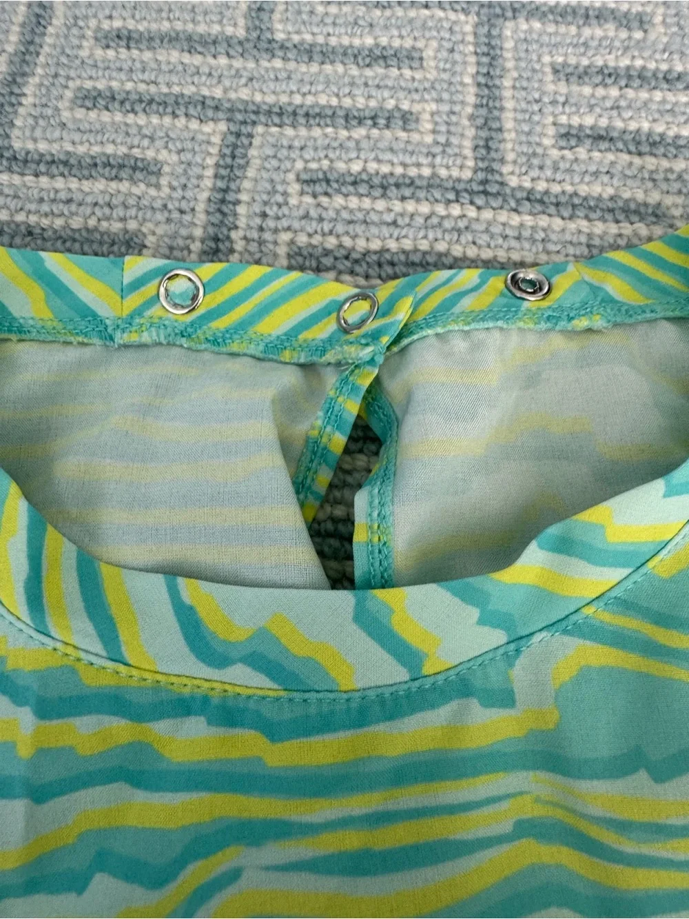 Zella Girls' Green & Yellow Striped Sleeveless Romper